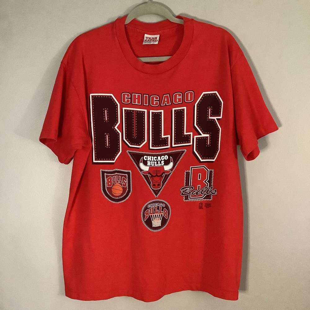 Vintage‎ 1992 Chicago Bulls T-Shirt, Men's Short Sleeves sz L preowned